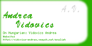 andrea vidovics business card